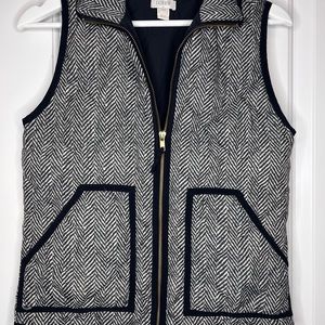 J. Crew Herringbone Puffer Vest XS